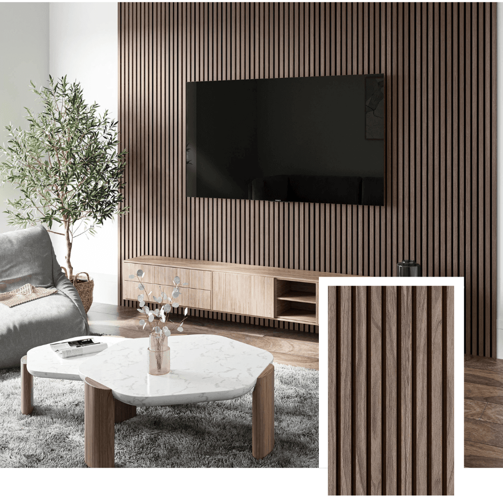 Walleu akustisk spilepanel – Valnøtt